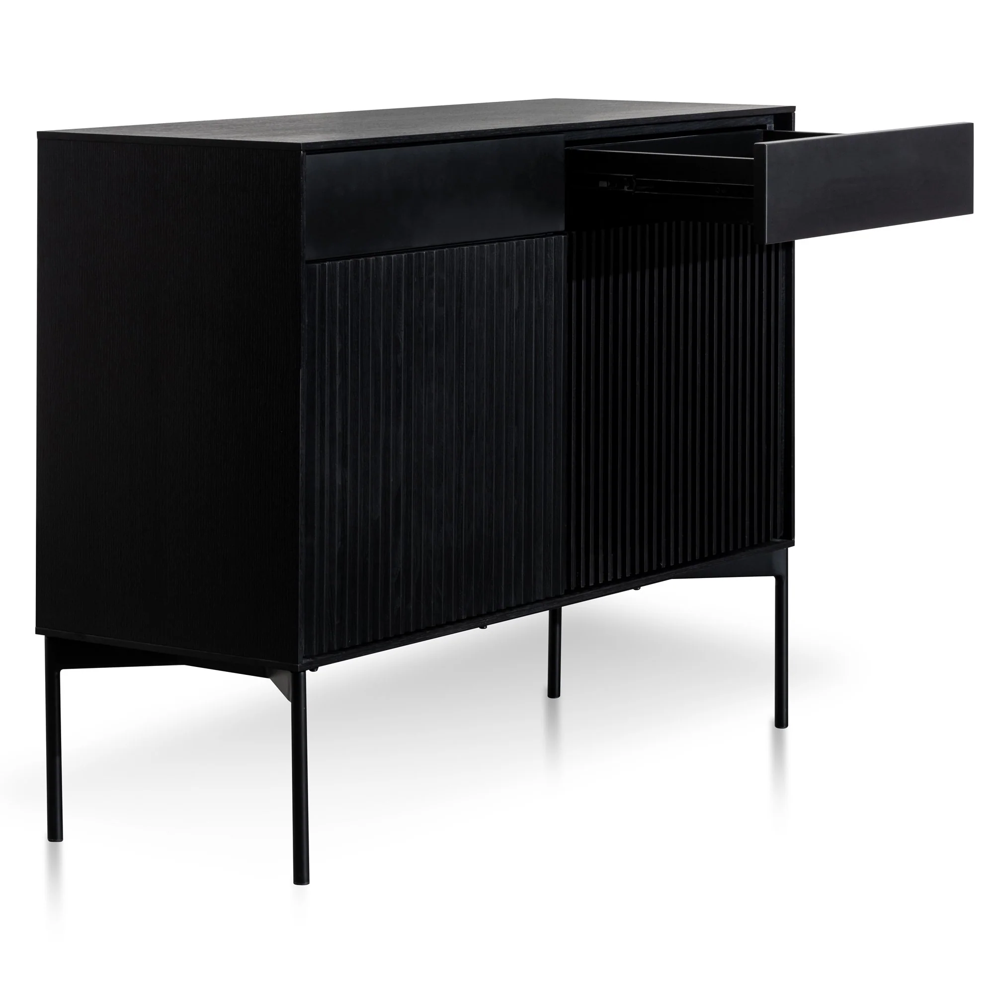 Dahlia 110cm Wooden Sideboard Unit - Black Oak - Image 5