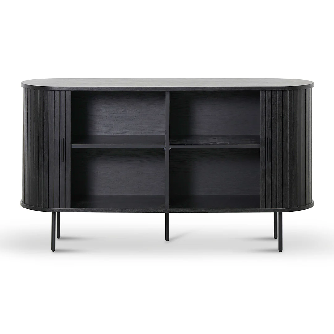 Dania 1.4m Wooden Buffet Unit - Full Black - Image 3
