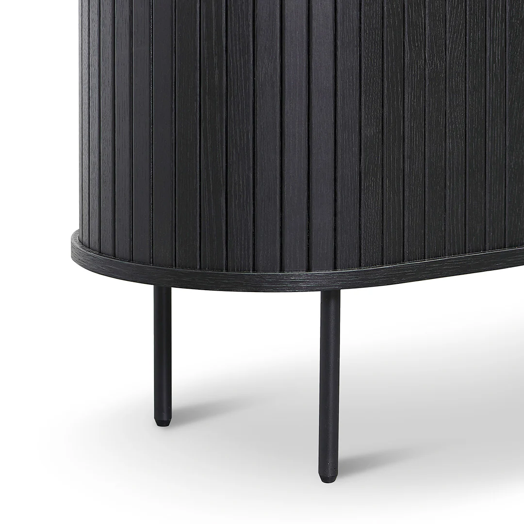 Dania 1.4m Wooden Buffet Unit - Full Black - Image 6