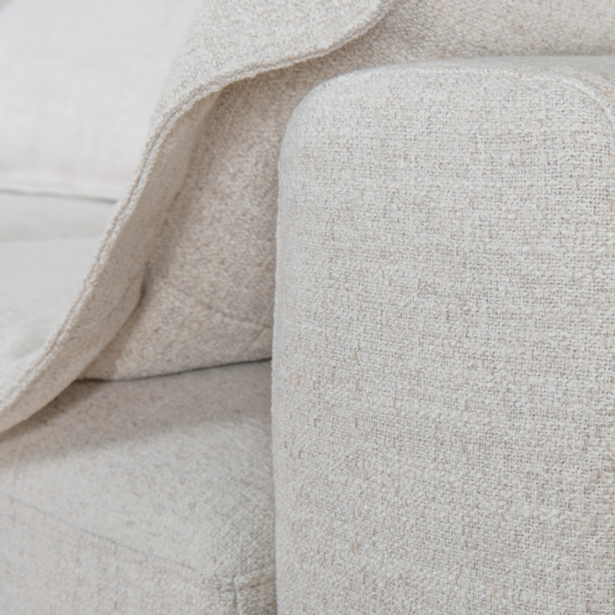 Daniyal 3 Seater Chaise Sofa - Pebble Beige - Image 9