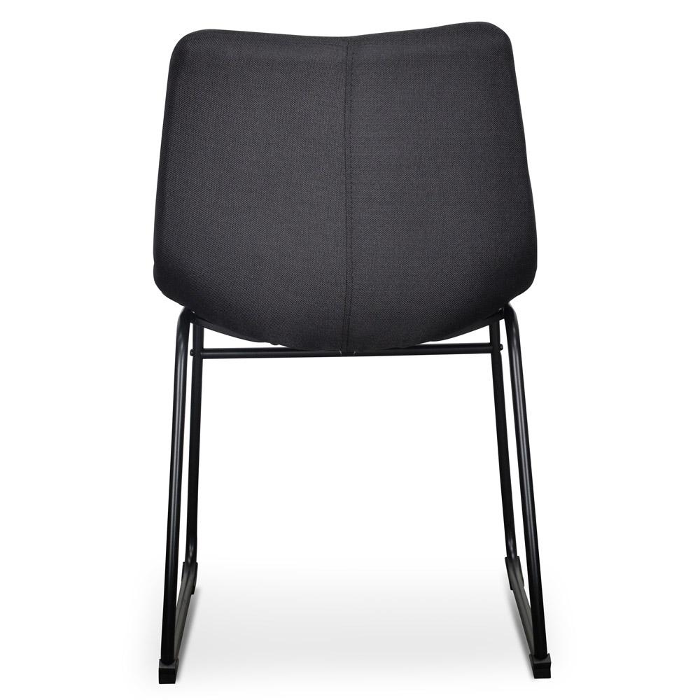 Set Of 2 - Darcy Fabric Dining Chair - Black - Image 5