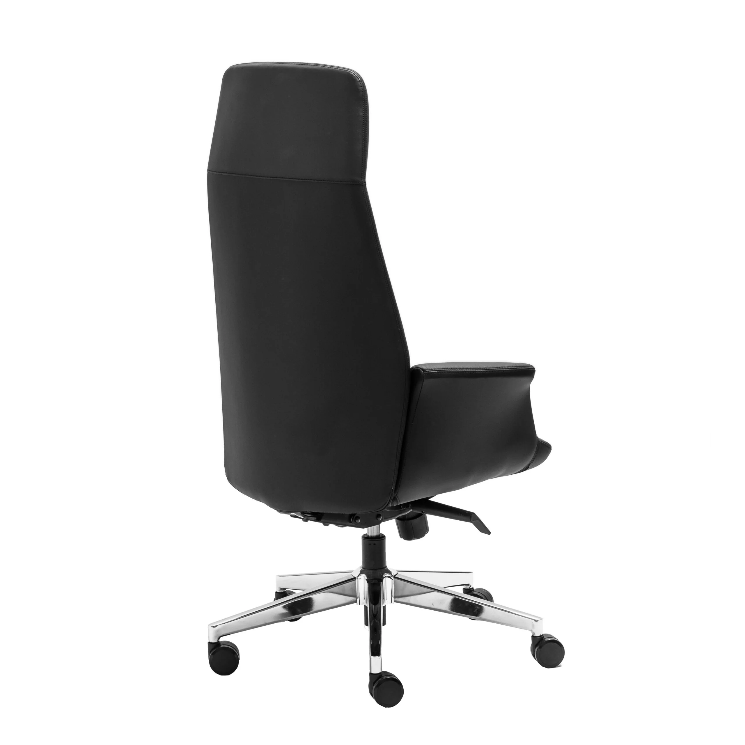 Daroc High Back Leather Office Chair - Black - Image 7