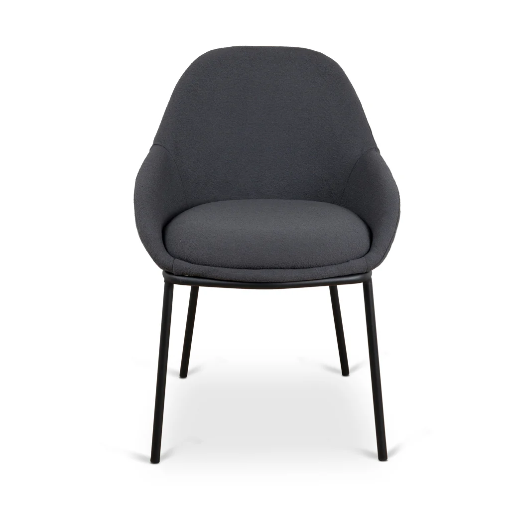 Darris Fabric Dining Chair - Charcoal - Image 3