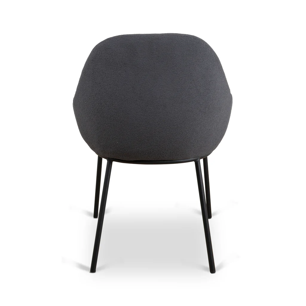 Darris Fabric Dining Chair - Charcoal - Image 4