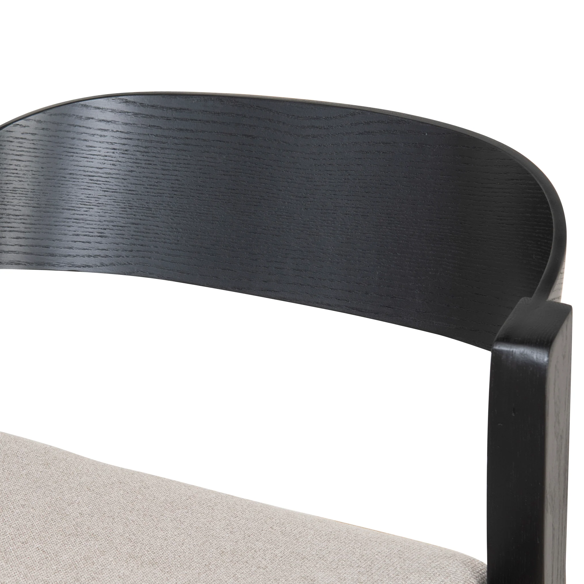 Davis Black Bar Stool - Grey Seat - Image 13