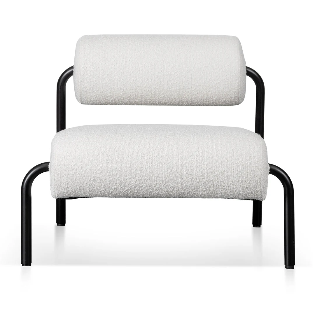 Delacruz Lounge Chair - Ivory White Boucle - Last One - Image 2