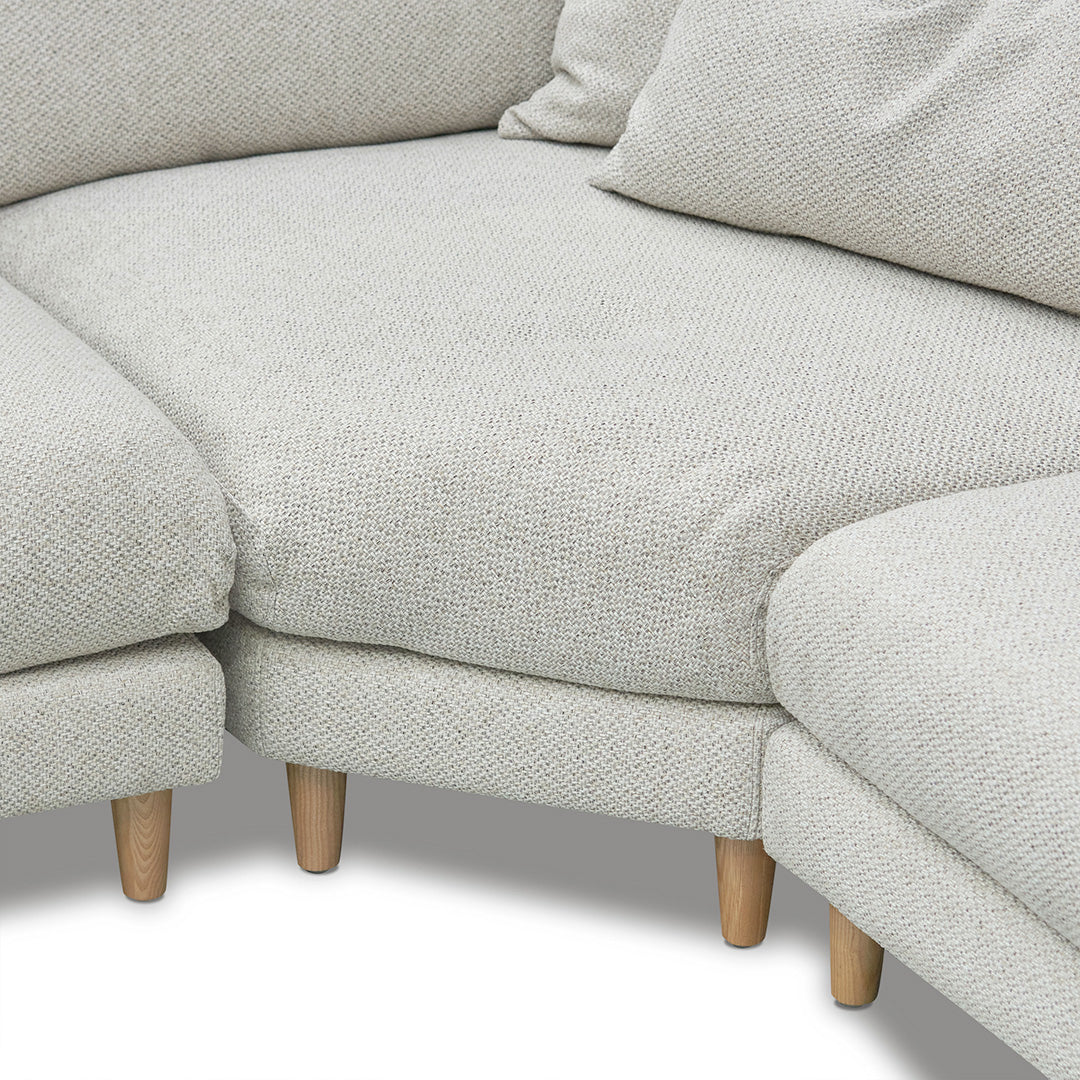 Della Left Return Modular Sofa - Sterling Sand - Last One - Image 7