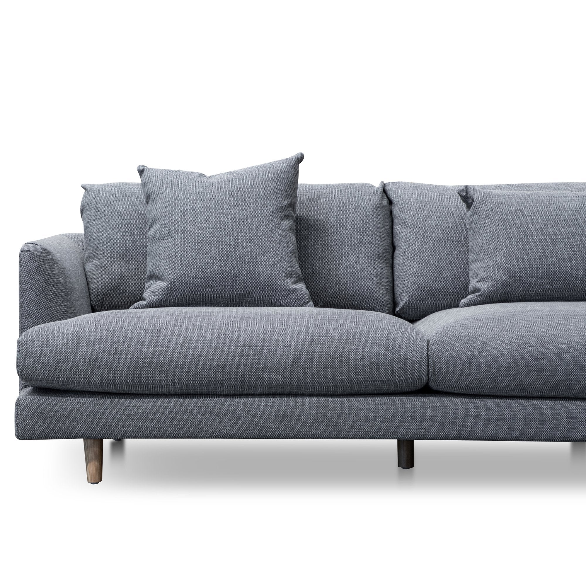 Della Right Return Modular Fabric Sofa - Graphite Grey - Image 5