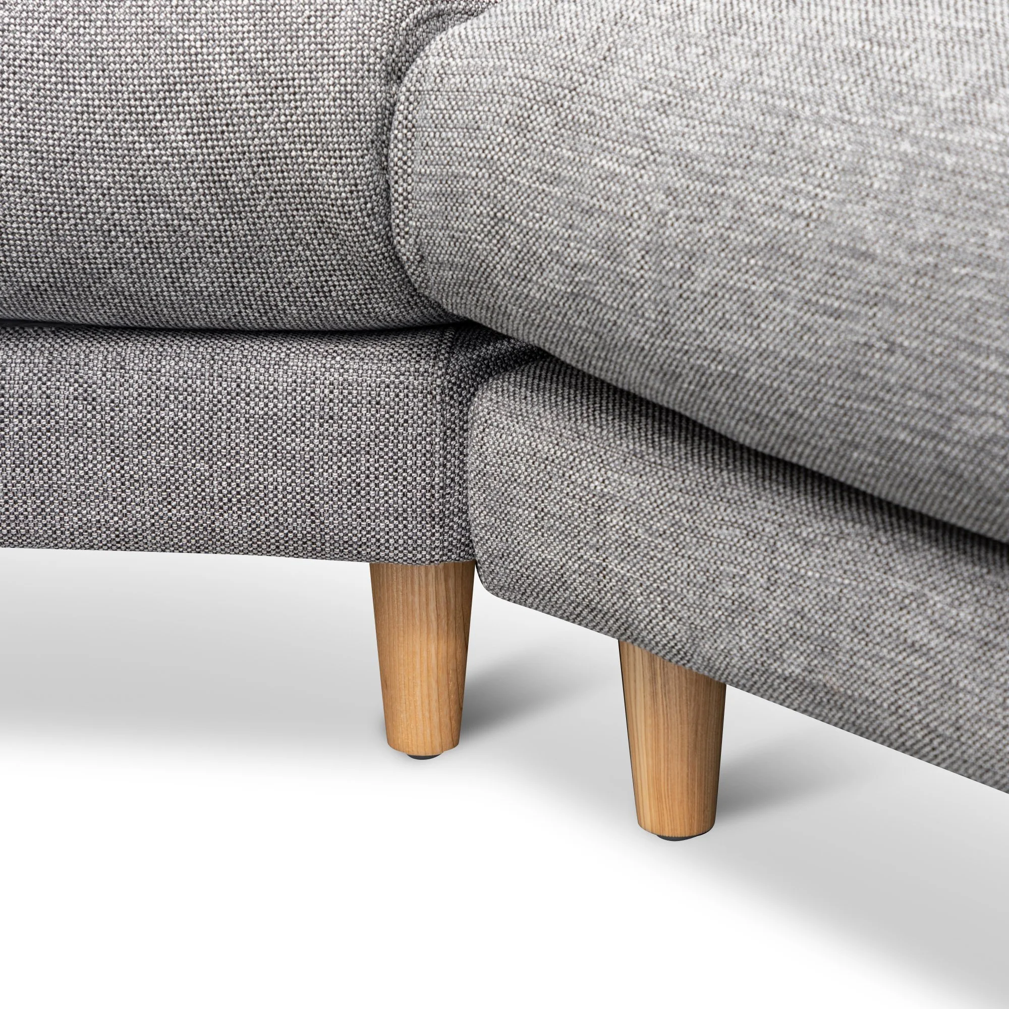 Della Right Return Modular Fabric Sofa - Graphite Grey - Image 8