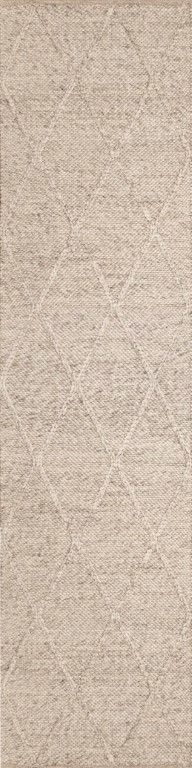 Dianna 320 x 80 cm Wool Hallway Rug - Light Grey