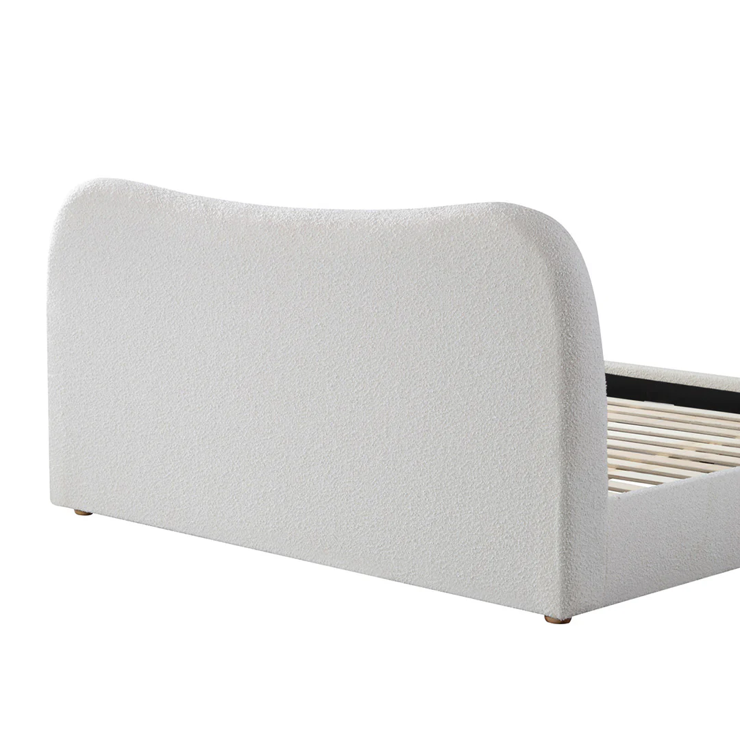 Diaz King Bed Frame - Cream White - Image 16