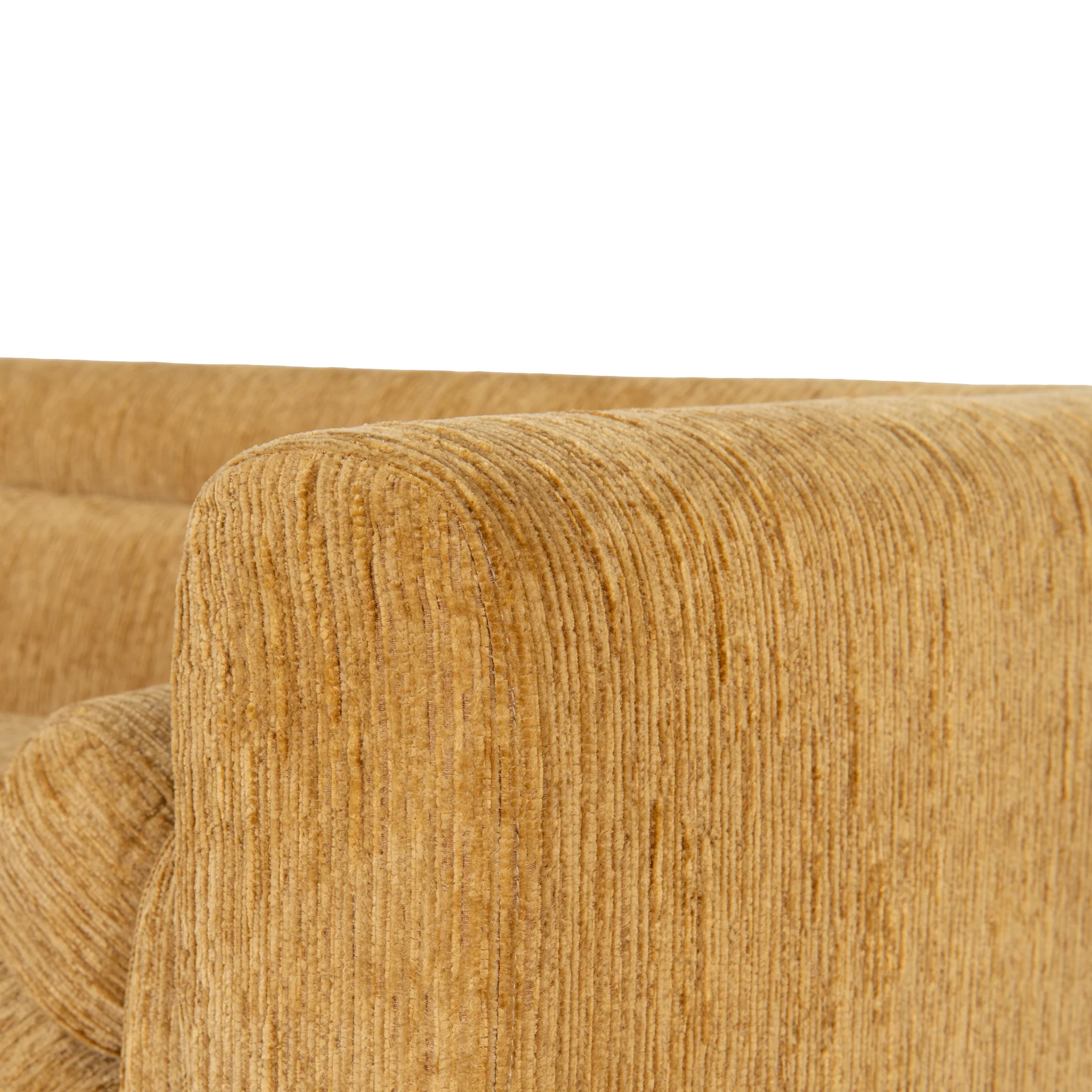 Dilipa 3 Seater Fabric Sofa - Yellow Sand - Image 5
