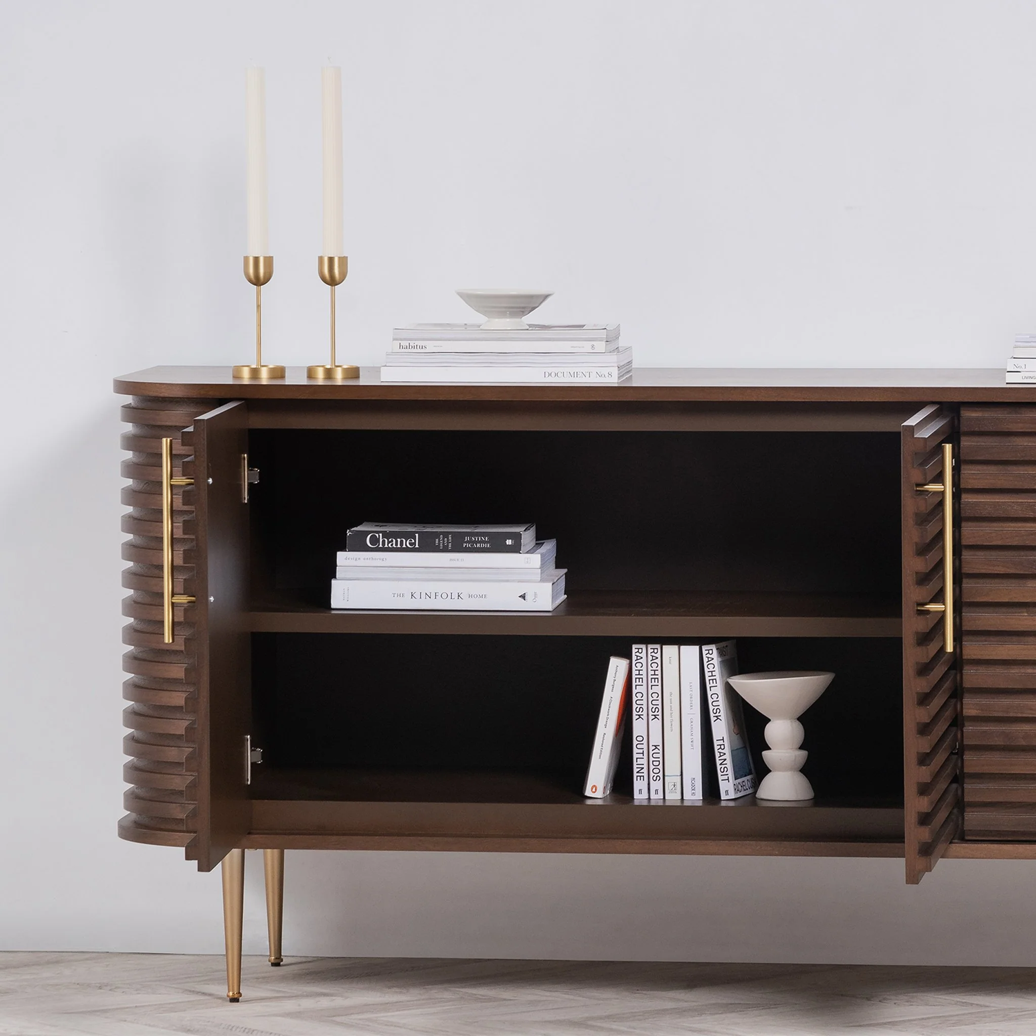 Domenic 2.2m Buffet Unit - Walnut - Image 3