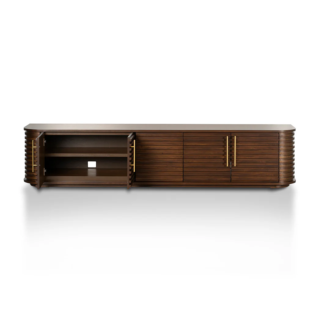 Domenic 2.3m TV Entertainment Unit - Walnut - Image 3