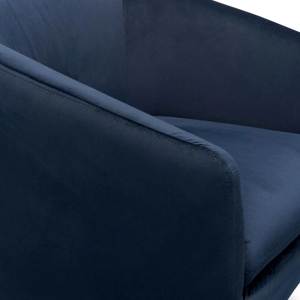 Donna Swivel Lounge Chair - Navy Velvet - Image 7