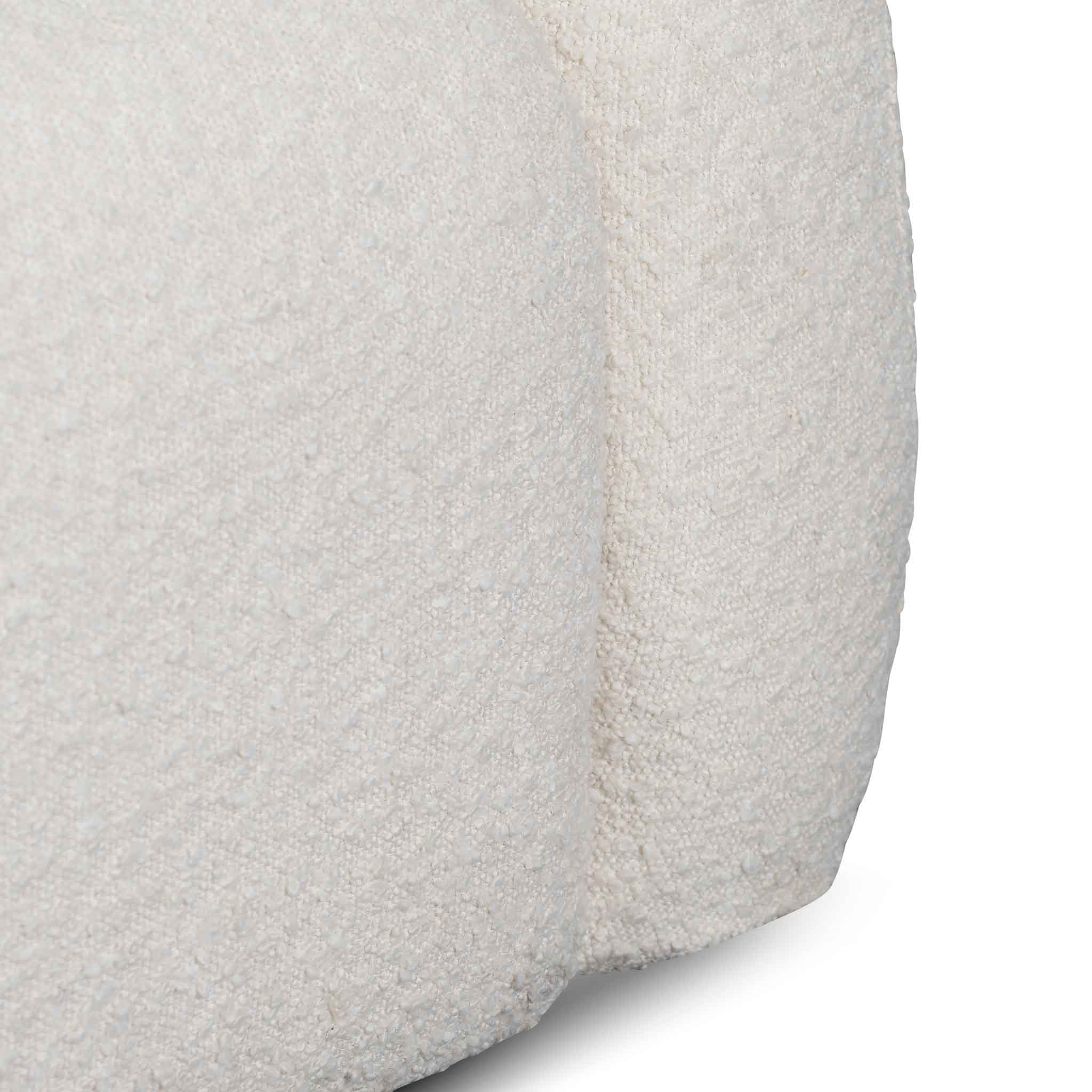 Donovan Swivel Armchair - Ivory White Boucle - Image 7