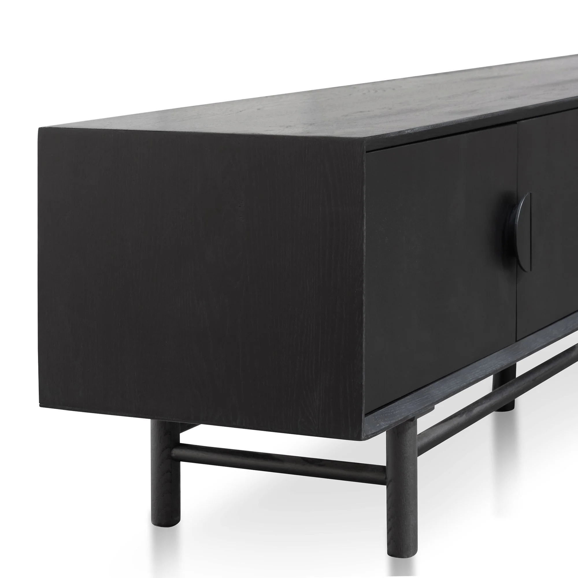 Ducan 2.1m Wooden TV Entertainment Unit - Black - Image 10