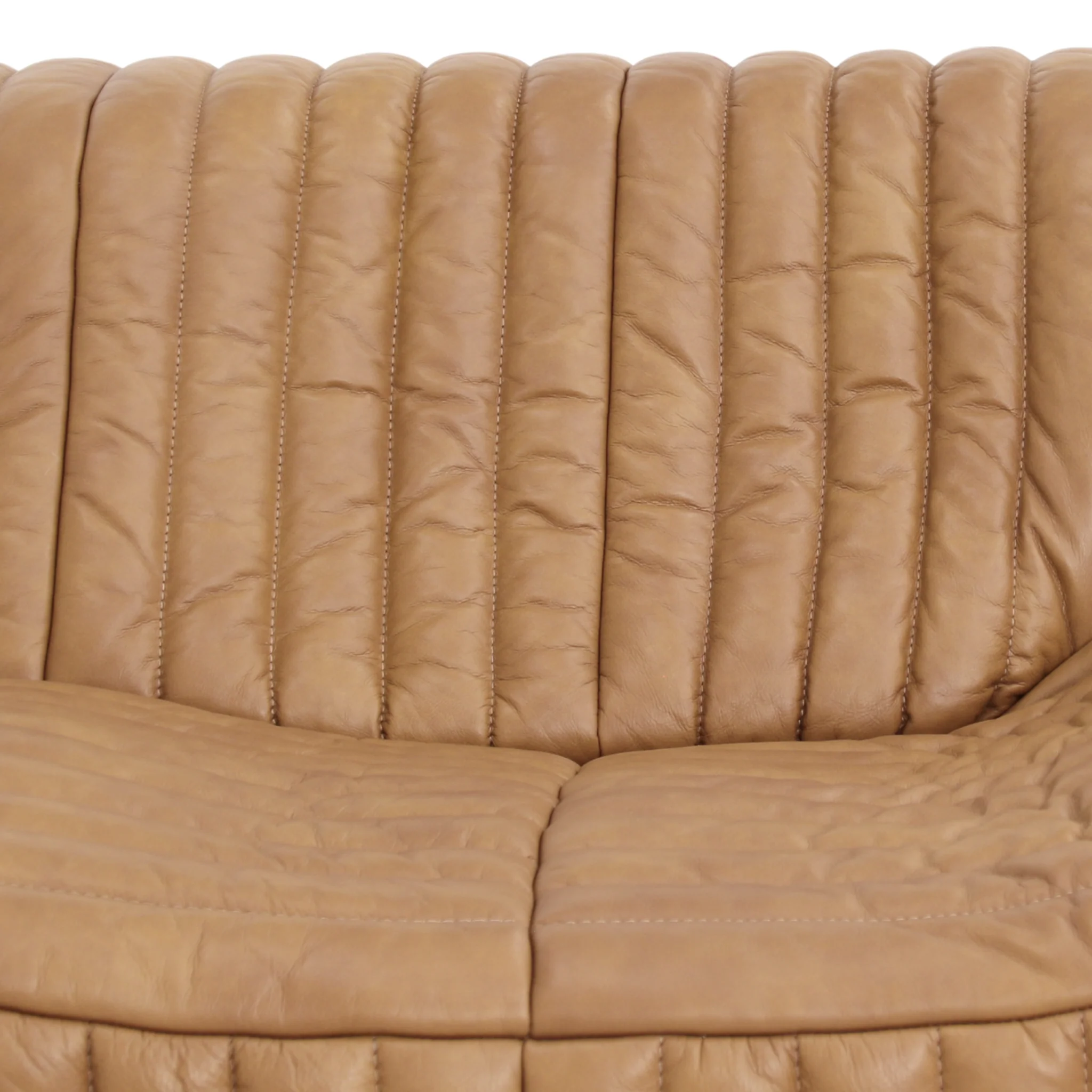 Duvina 3 Seater Sofa - Amber Tan Leather - Image 8