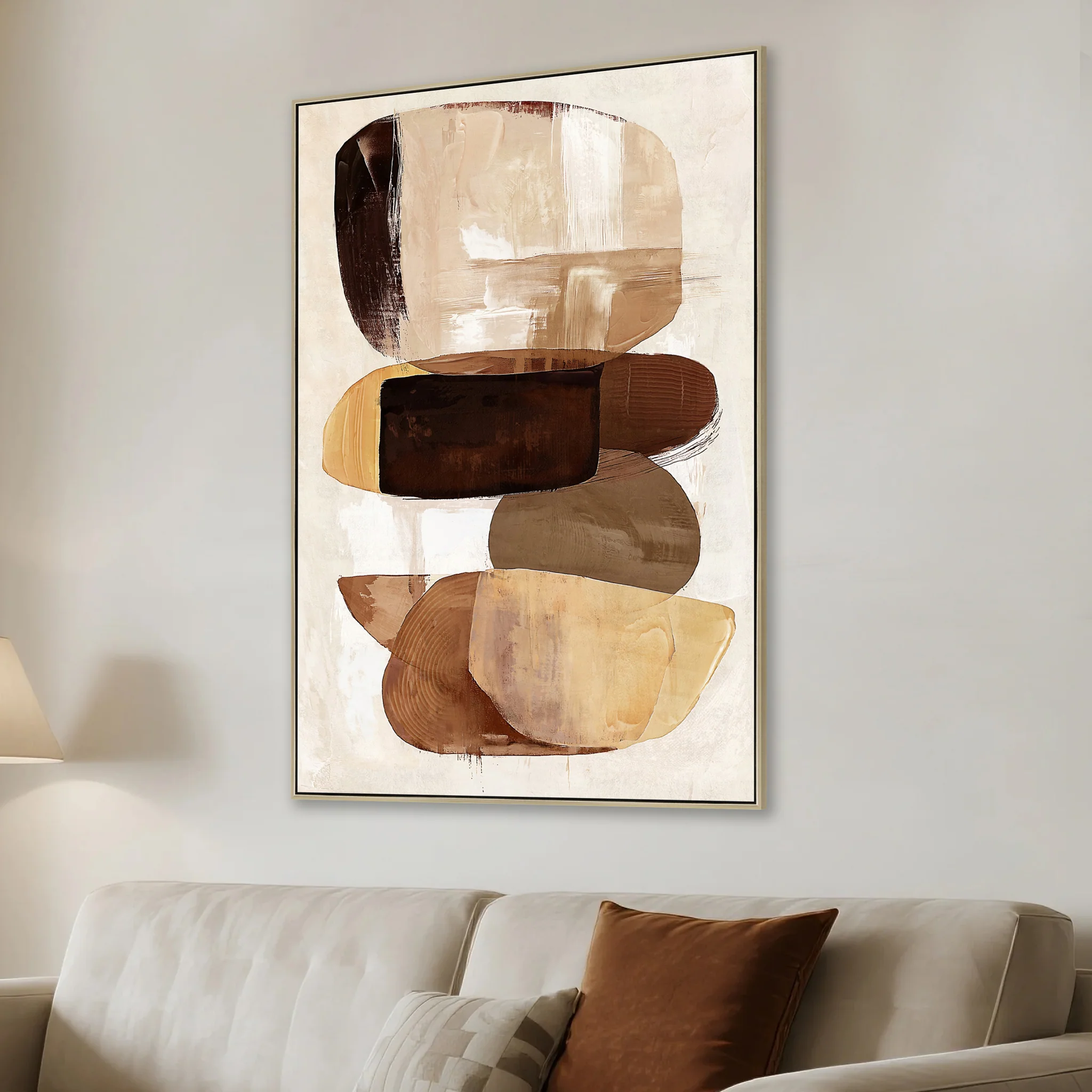 Eartha Harmony 80 x 120cm Framed Canvas - Natural - Image 3
