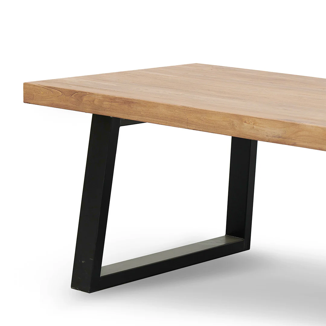 Edwin 1.98m Reclaimed Elm Wood Dining Table - Image 12