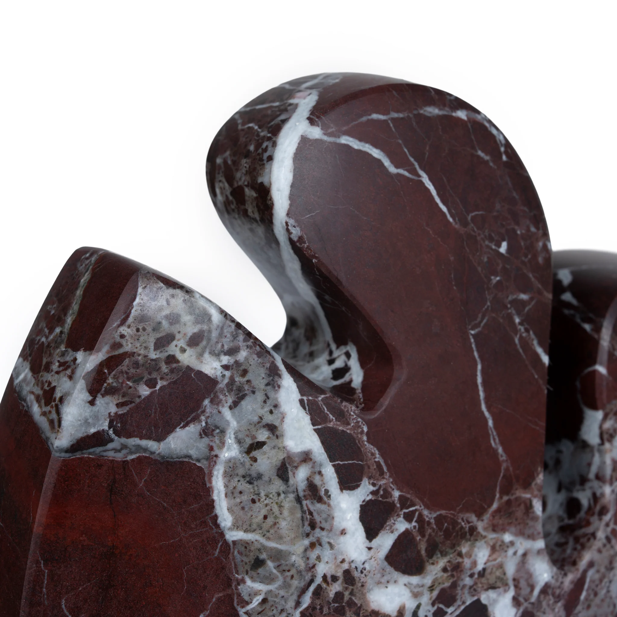 Elani Carved Marble Accent Sculpture - Dark Red Ochre - Image 5