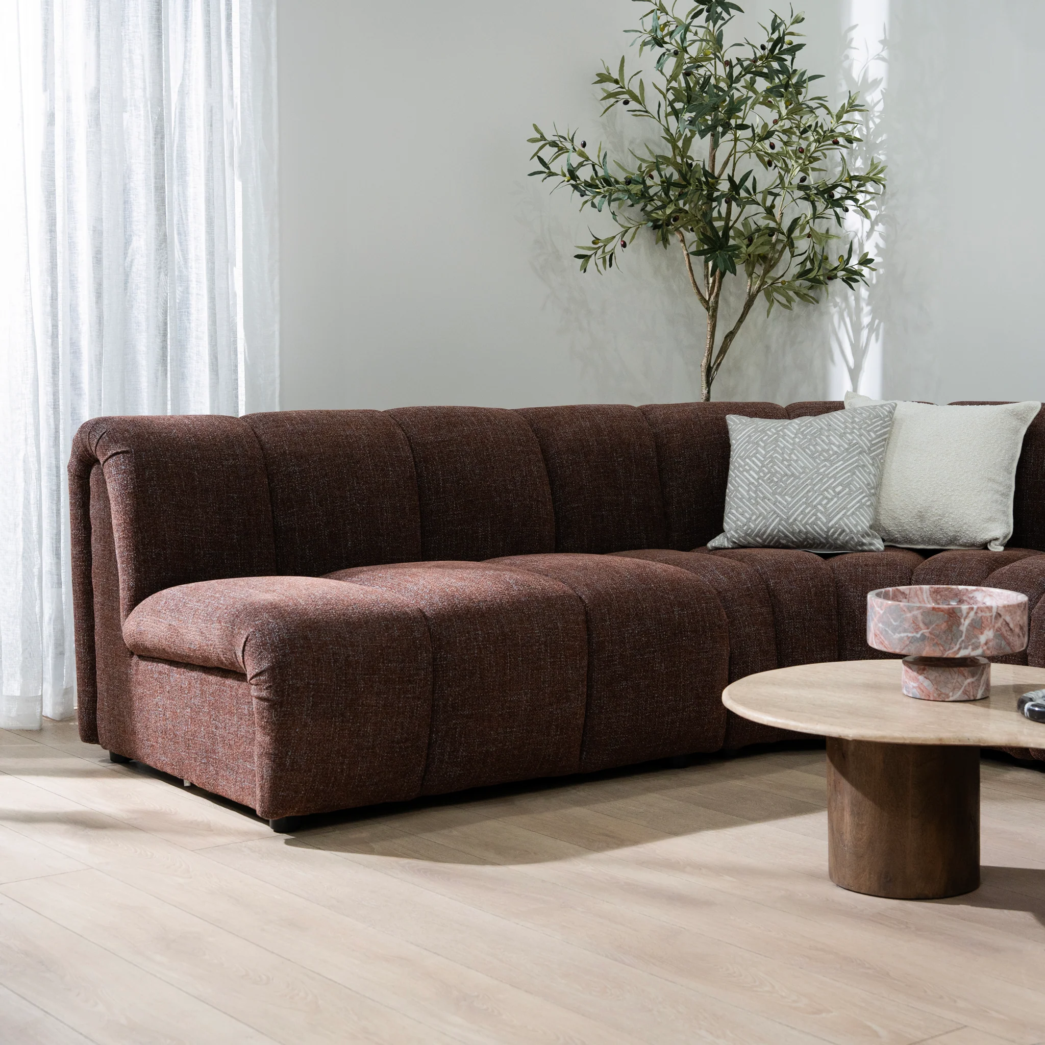 Elias Modular Sofa - Moss Brown - Image 2