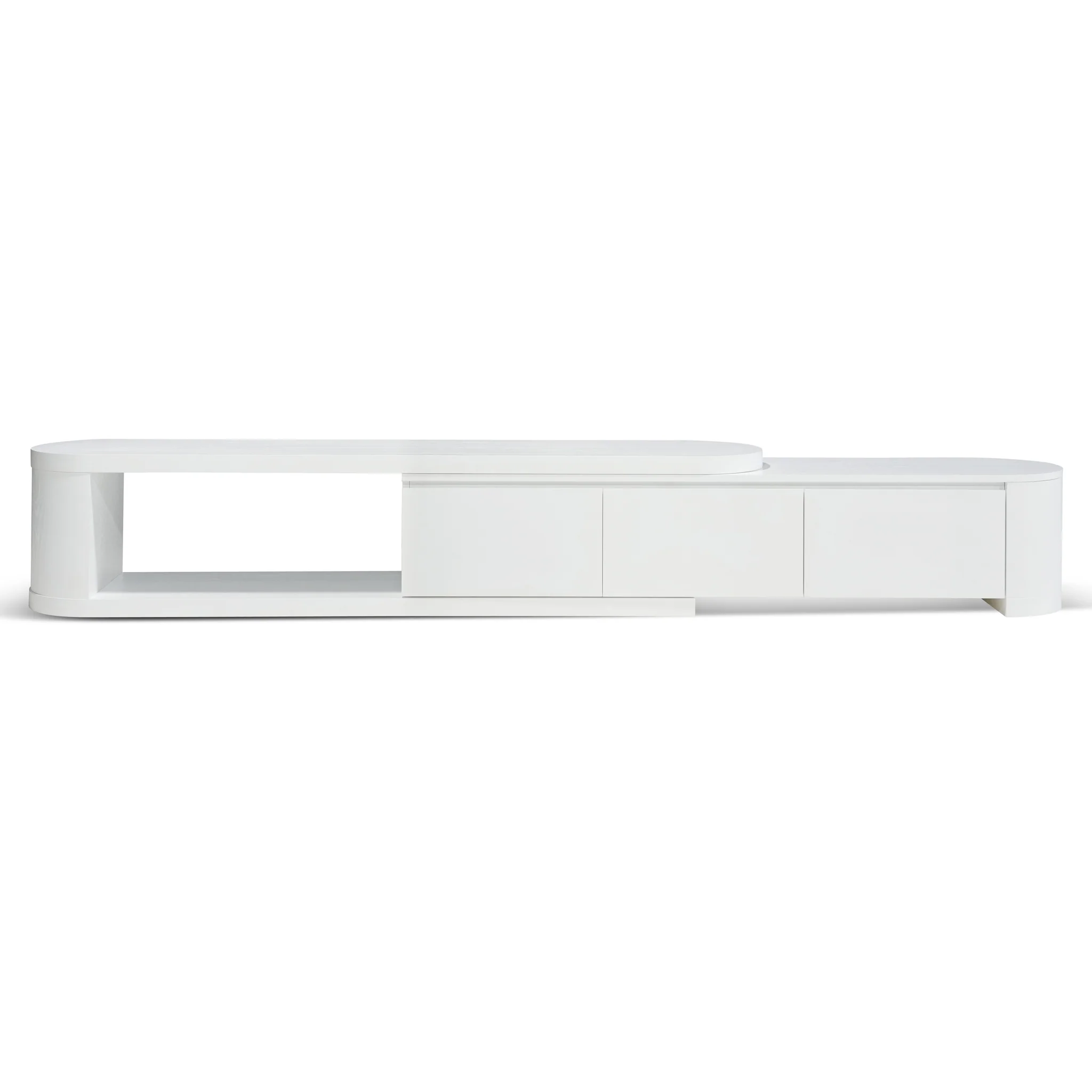 Eliza Extendable TV Entertainment Unit - Full White Oak - Image 2