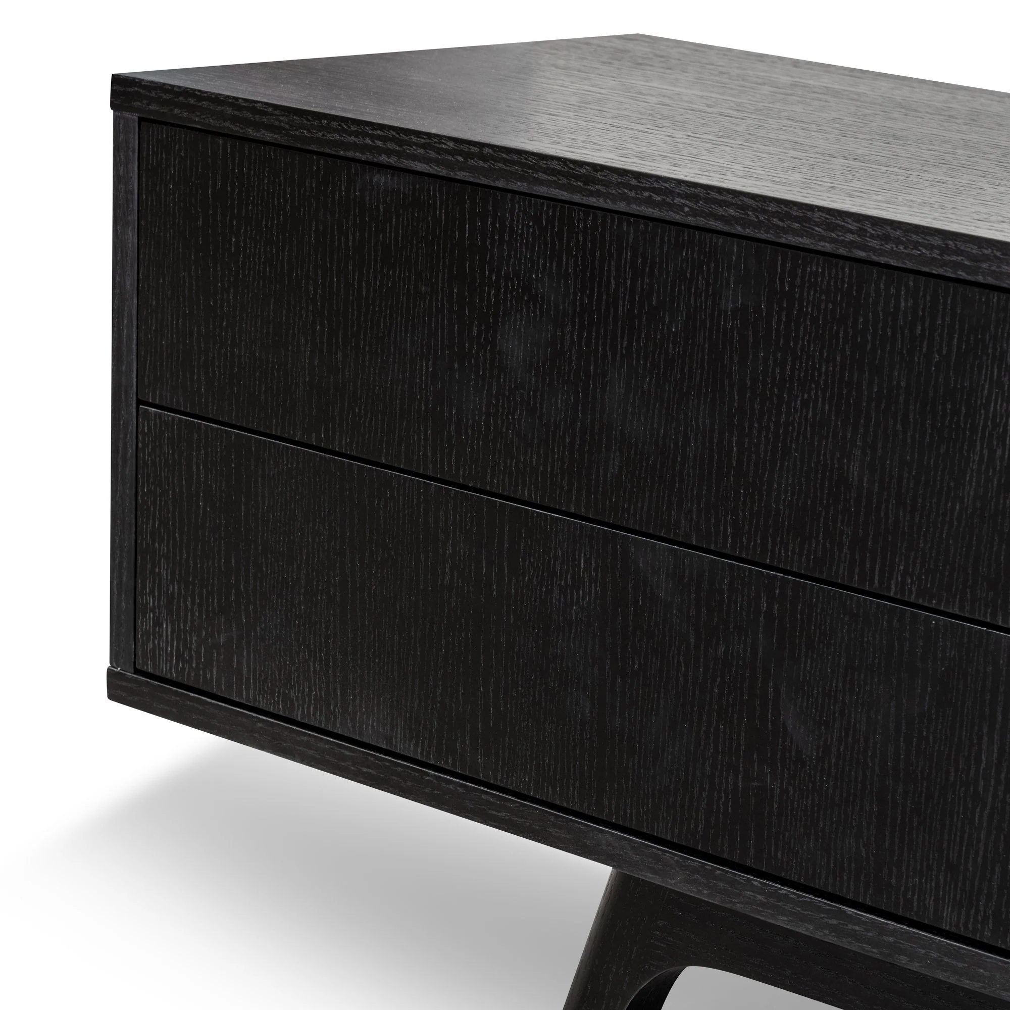 Ella 2.1m Wooden TV Unit - Full Black - Image 12