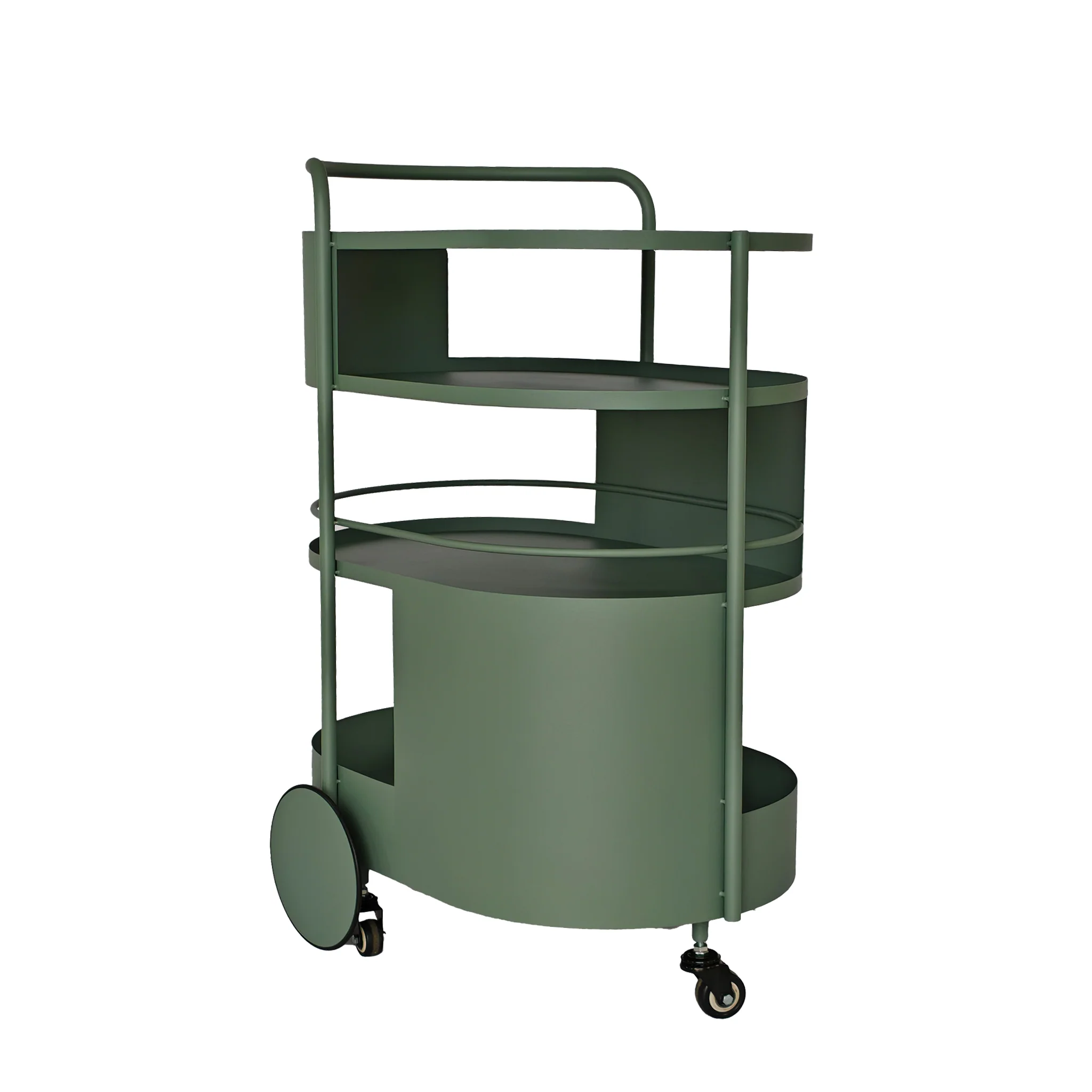 Elvano 63cm Bar Cart - Sage Green - Image 7