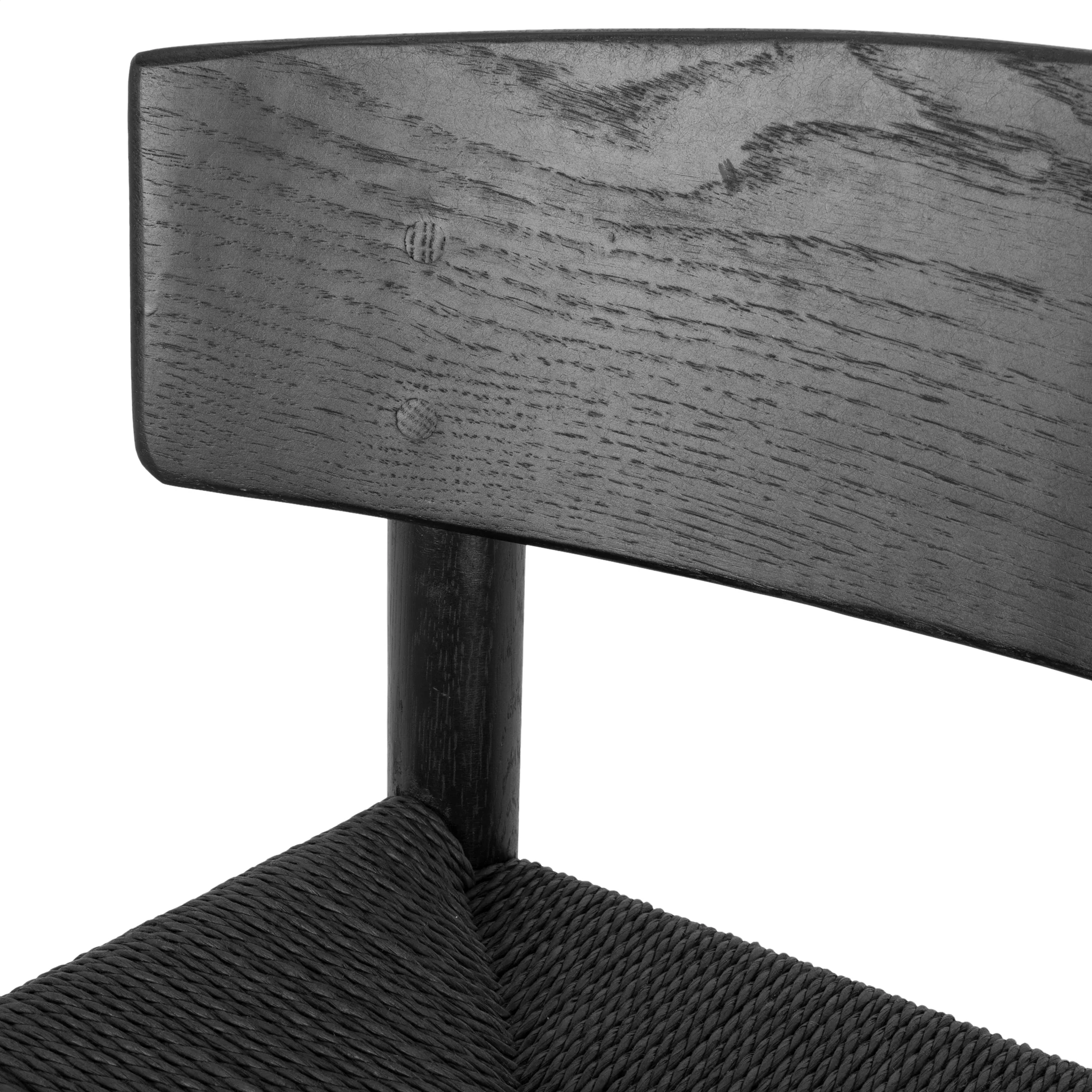 Erika 65cm Bar Stool - Full Black with Back Rest - Image 8