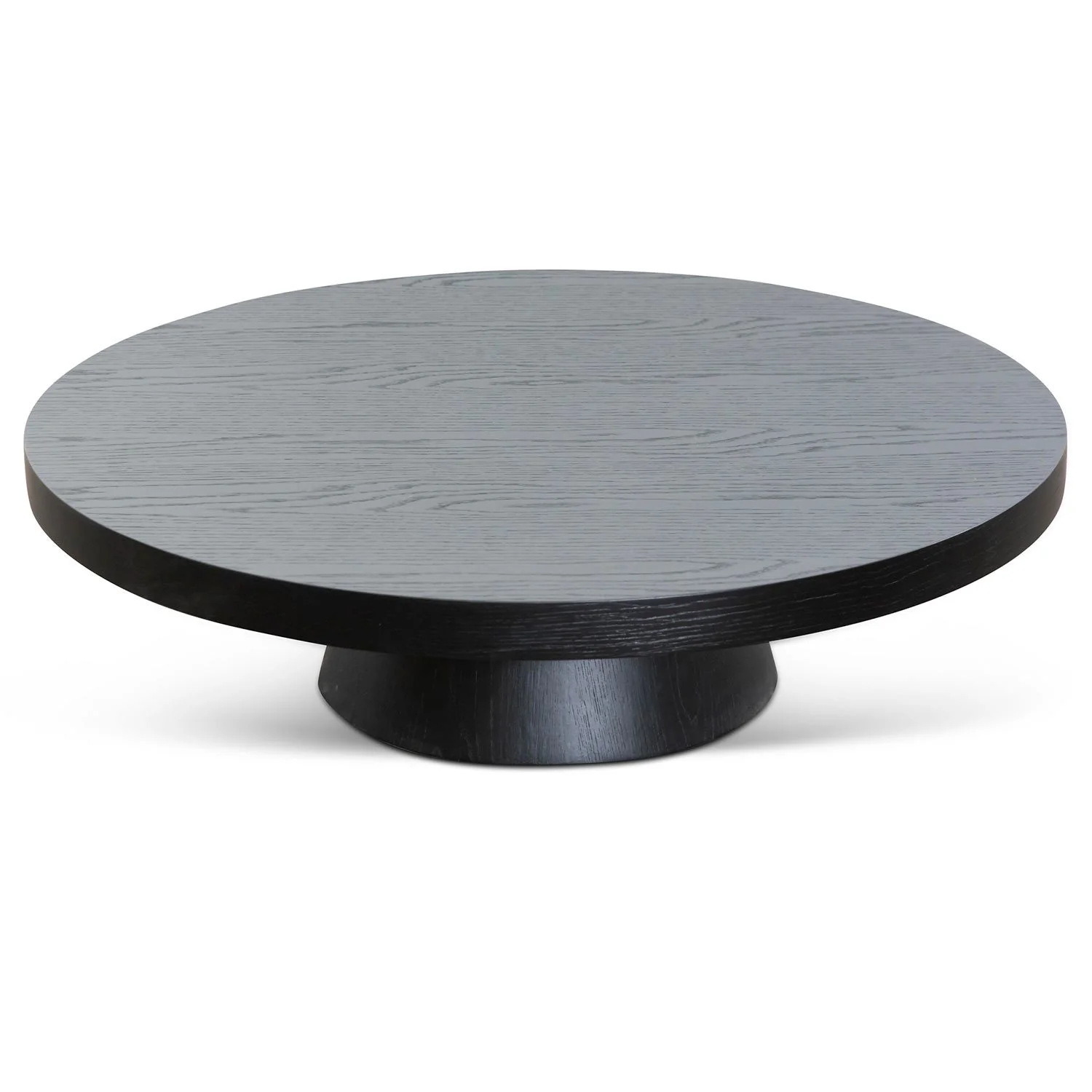 Erna 1.1m Round Coffee Table - Black Oak - Image 3