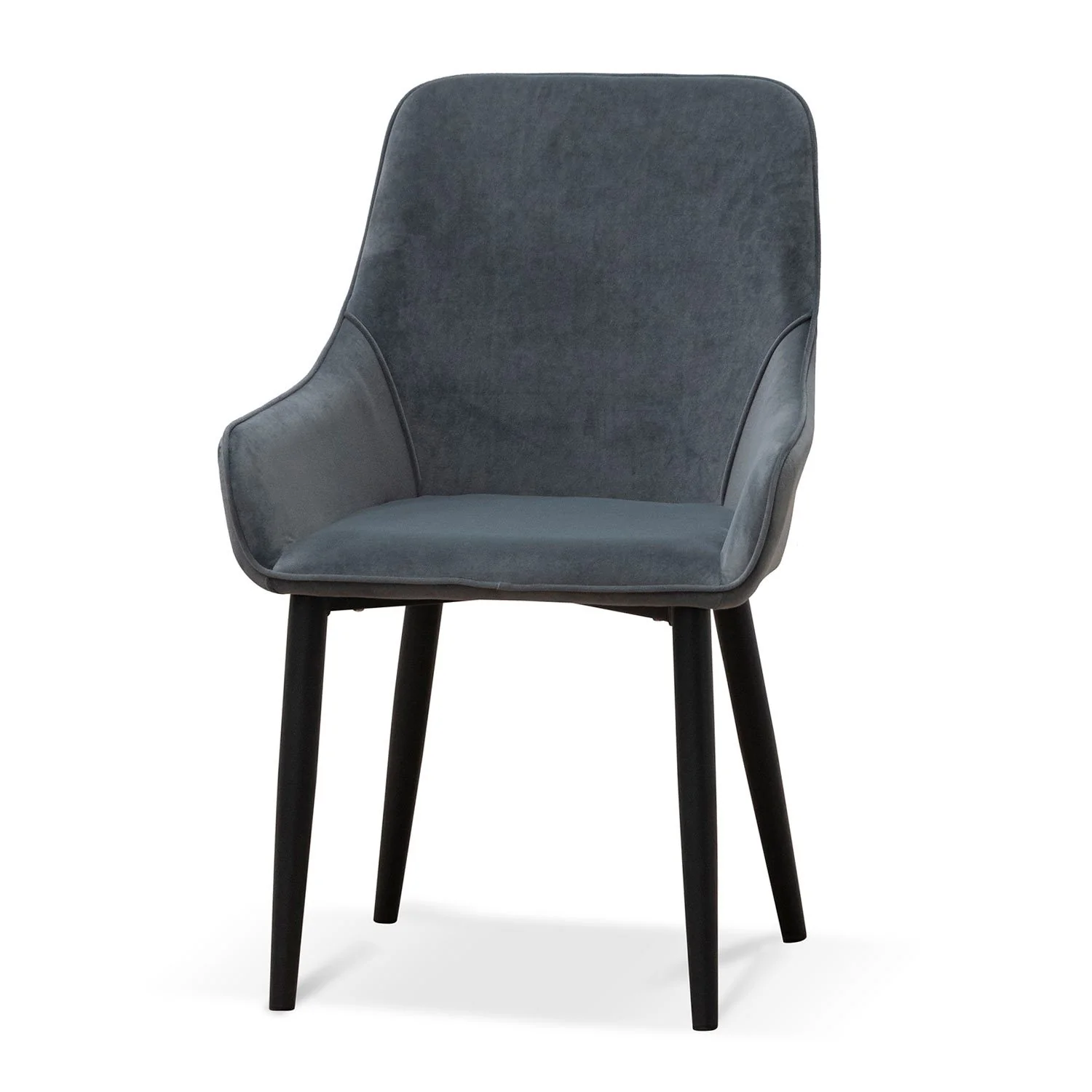 Ex Display - Acosta Dining Chair - Grey Velvet in Black Legs - Image 24