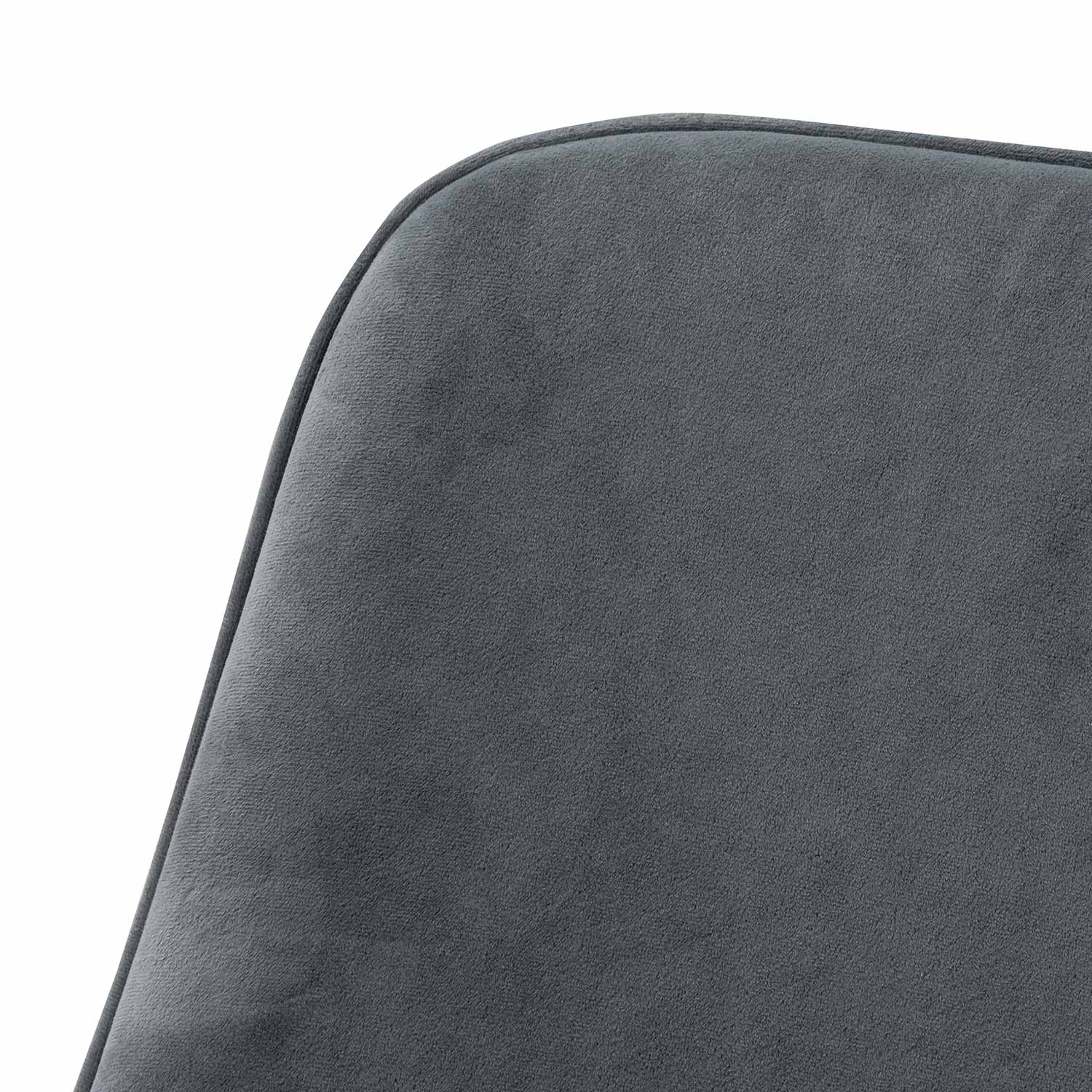 Ex Display - Acosta Dining Chair - Grey Velvet in Black Legs - Image 28