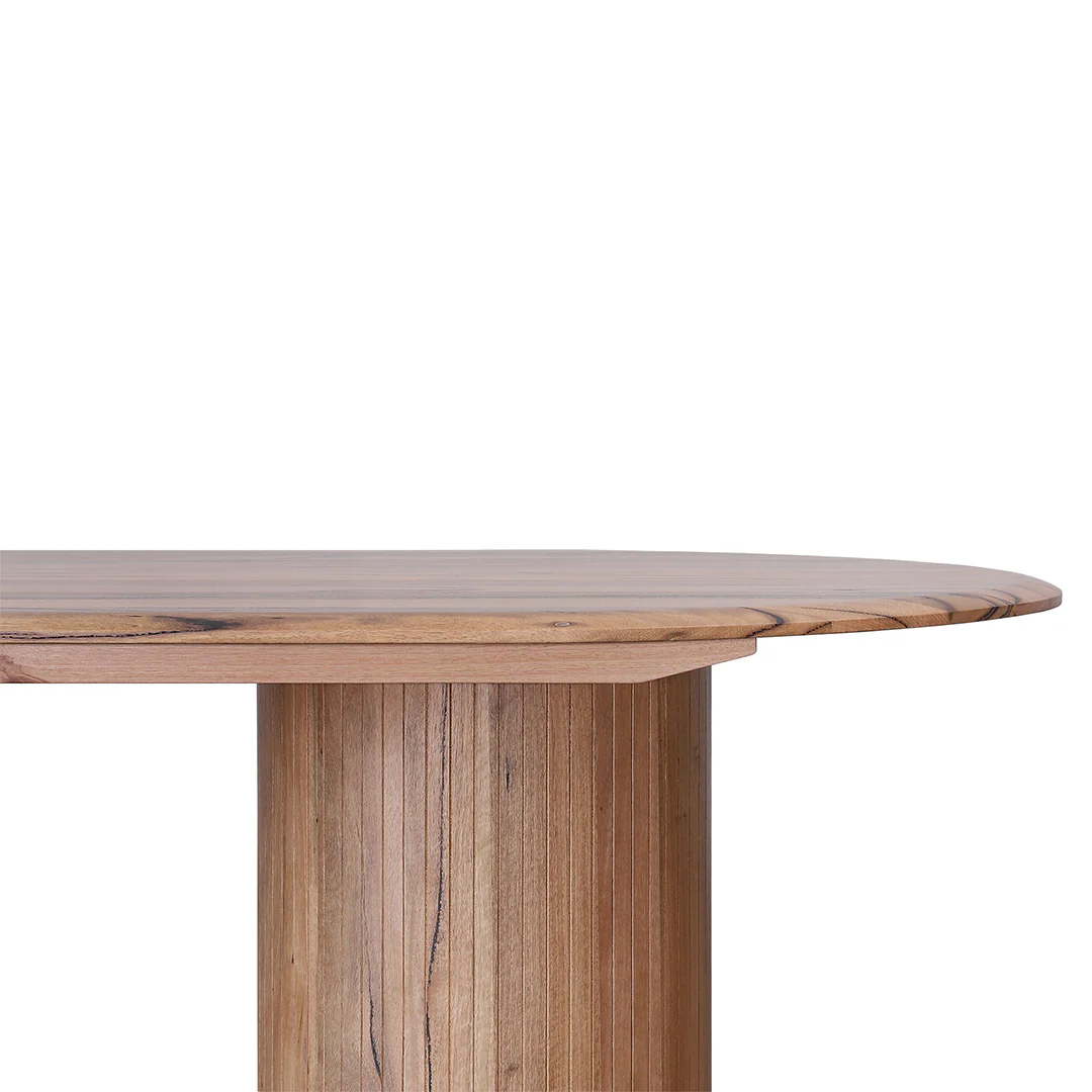 Ex Display - Adsila 2.4m Oval Dining Table - Marri Natural - Image 4