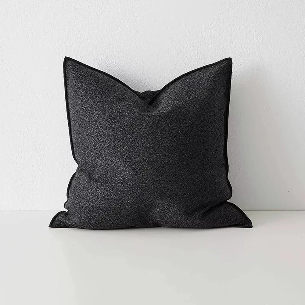 Ex Display - Alberto 50cm Boucle Cushion - Onyx