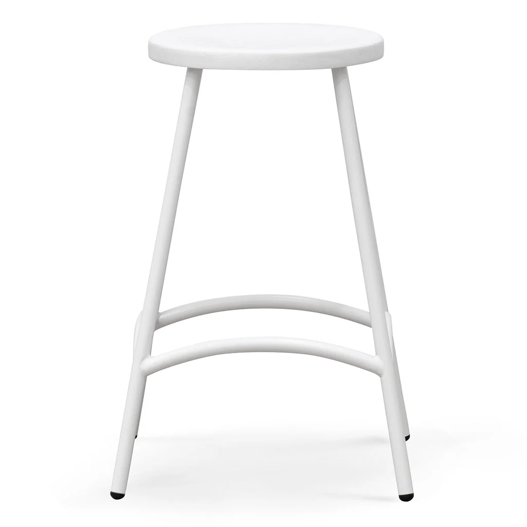 Ex Display - Alondra 65cm Barstool - White - Image 10