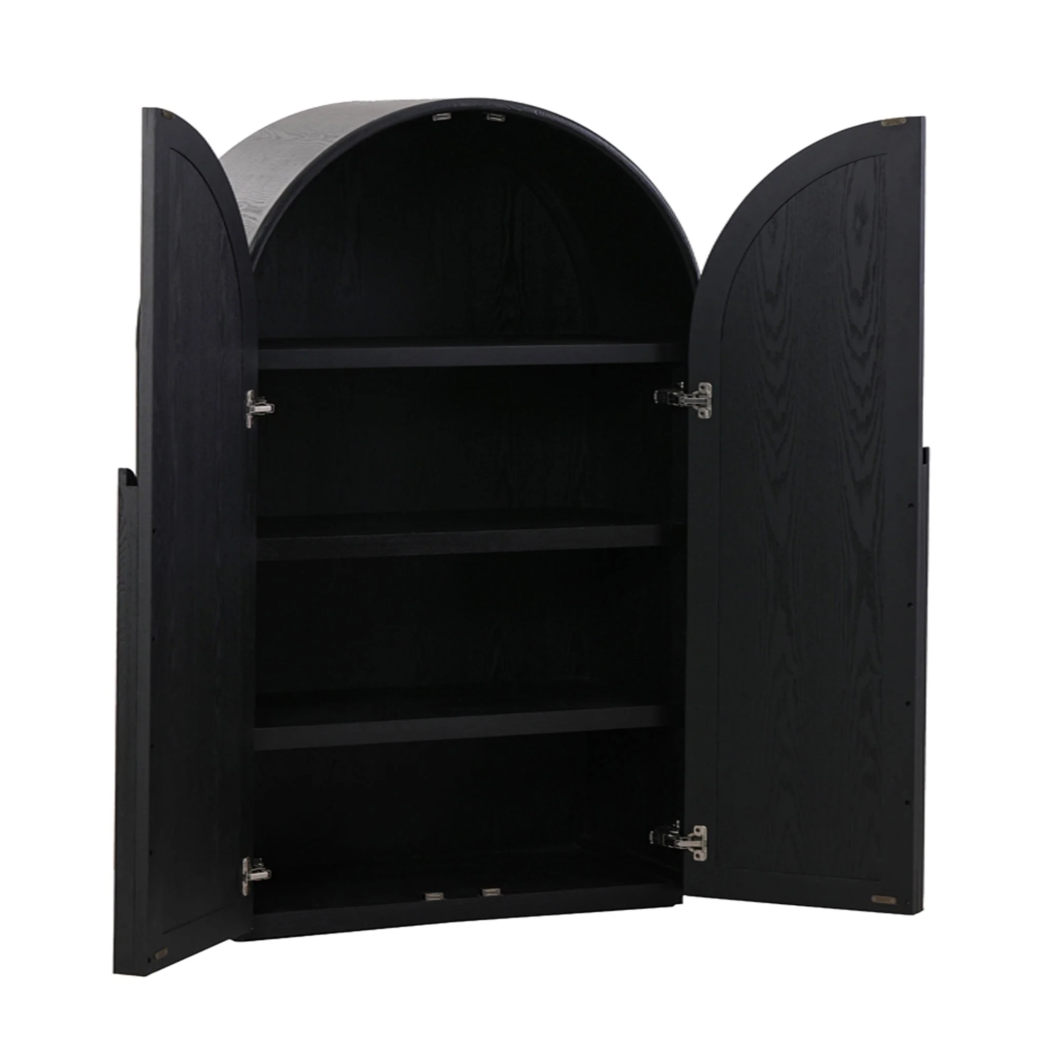 Ex Display - Alora 150cm (H) Ash Curve Cabinet - Full Black - Image 3