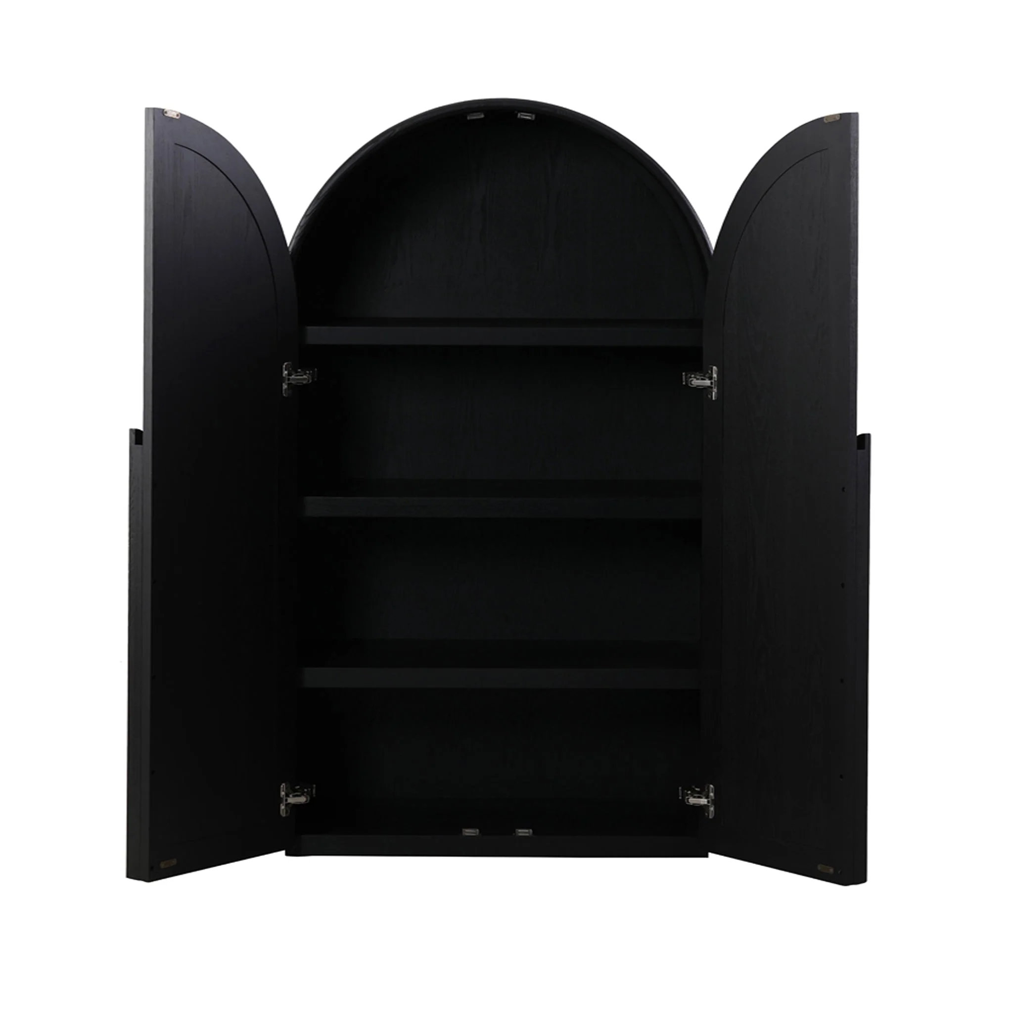 Ex Display - Alora 150cm (H) Ash Curve Cabinet - Full Black - Image 4