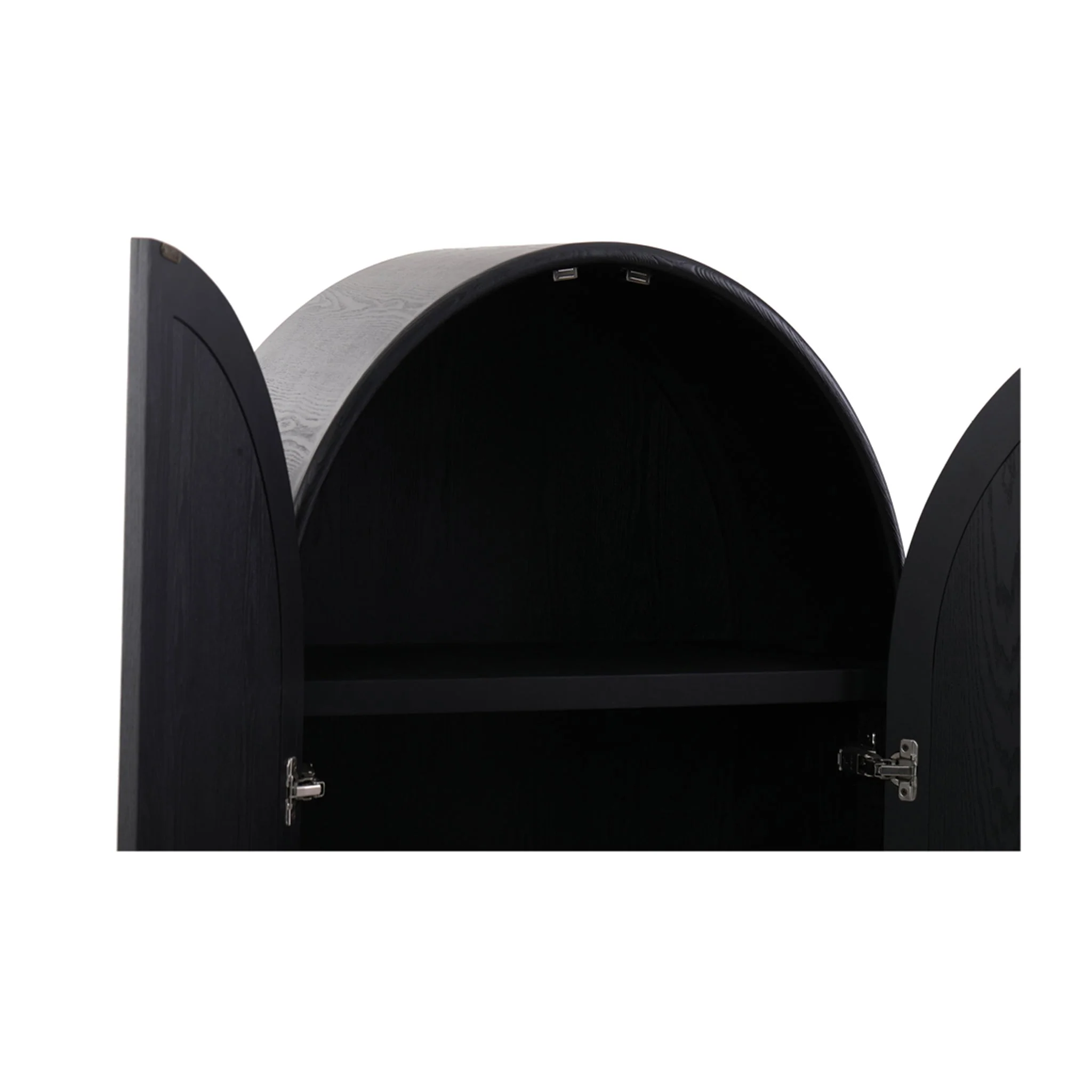 Ex Display - Alora 150cm (H) Ash Curve Cabinet - Full Black - Image 6