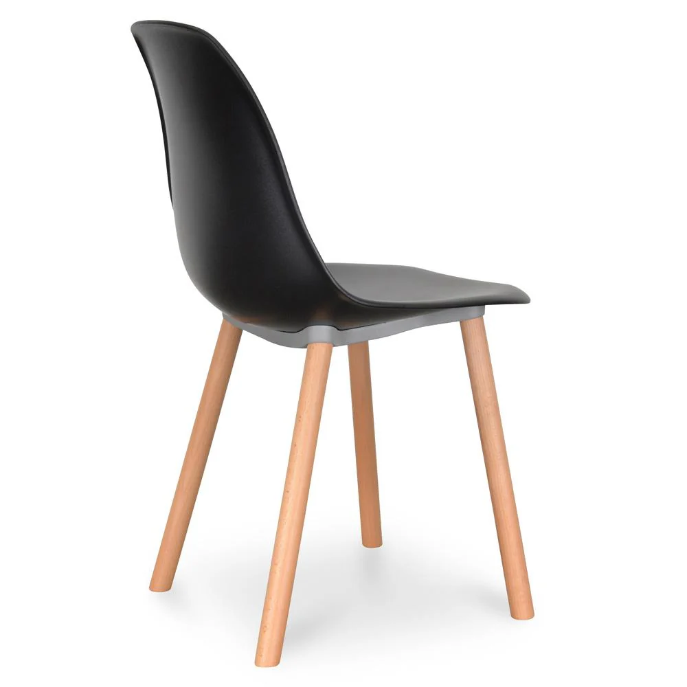 Ex Display Amy Dining Chair - Black - Natural - Image 11