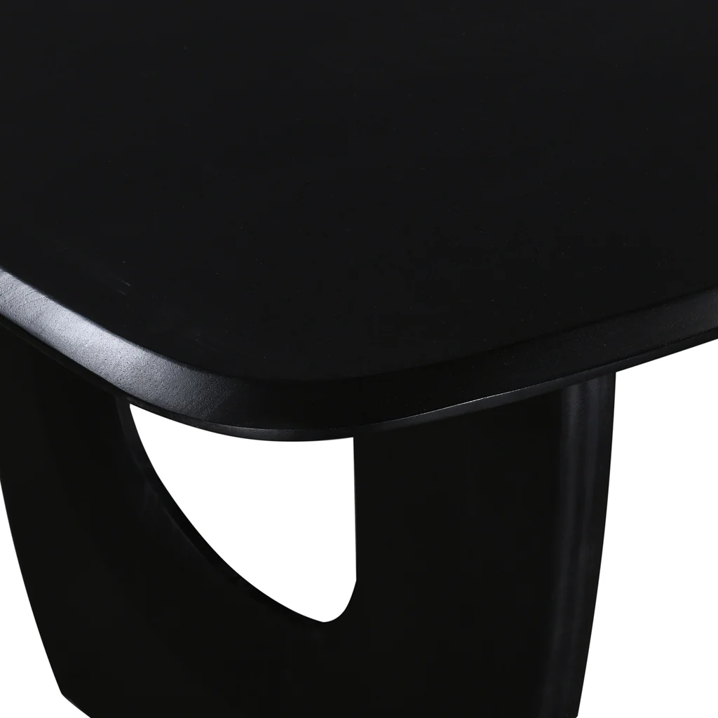 Anita 2.2m Dining Table - Full Black - Image 7