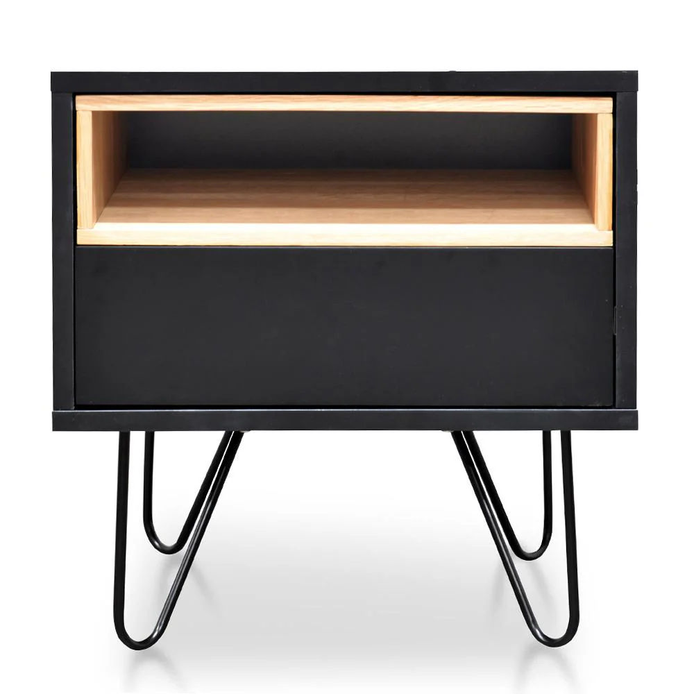 Ex Display - Anthony Bedside Table - Black - Image 2