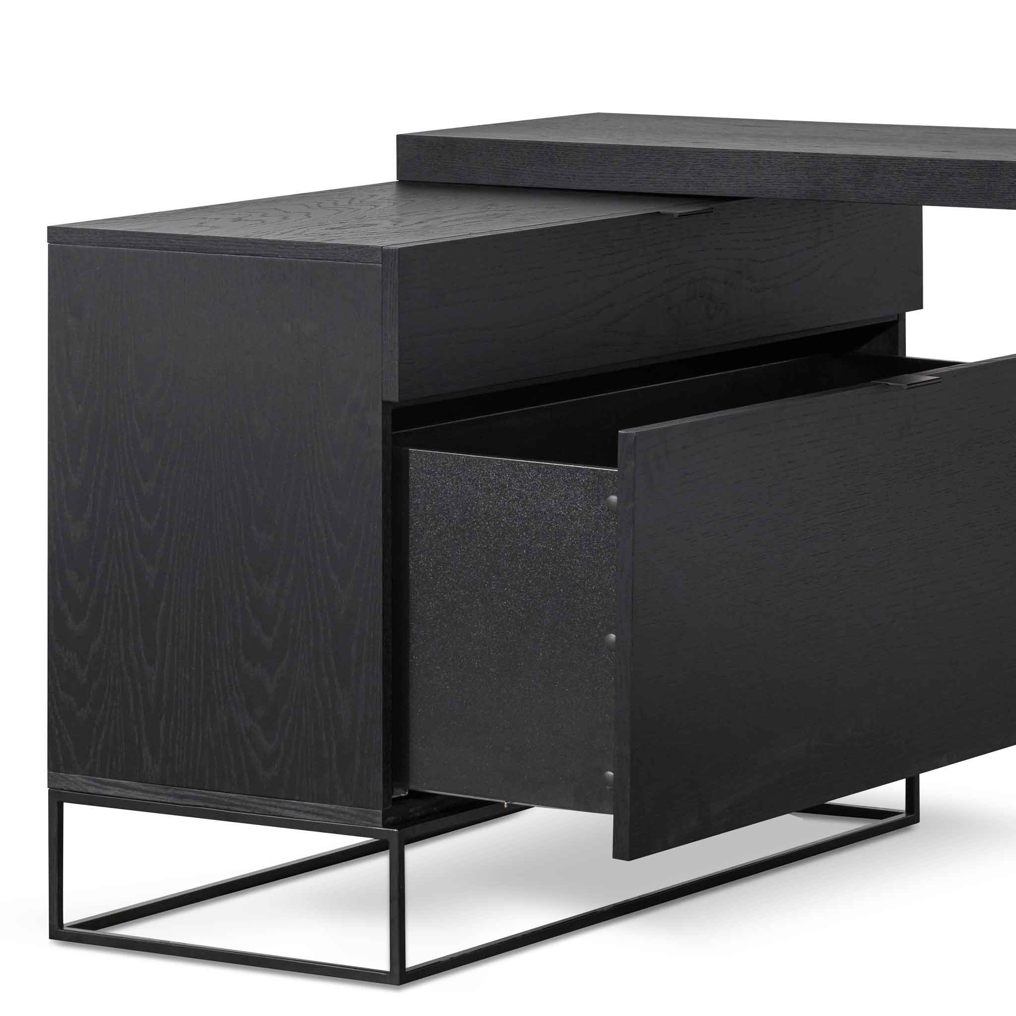Ex Display - Anwen Extendable Home Office Desk - Black - Image 10