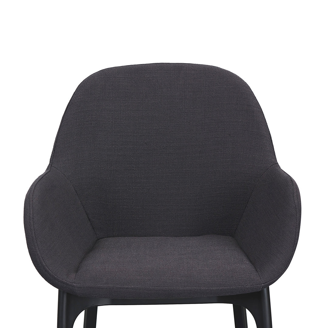 Ex Display - Arias Fabric Dining Chair - Black - Image 3