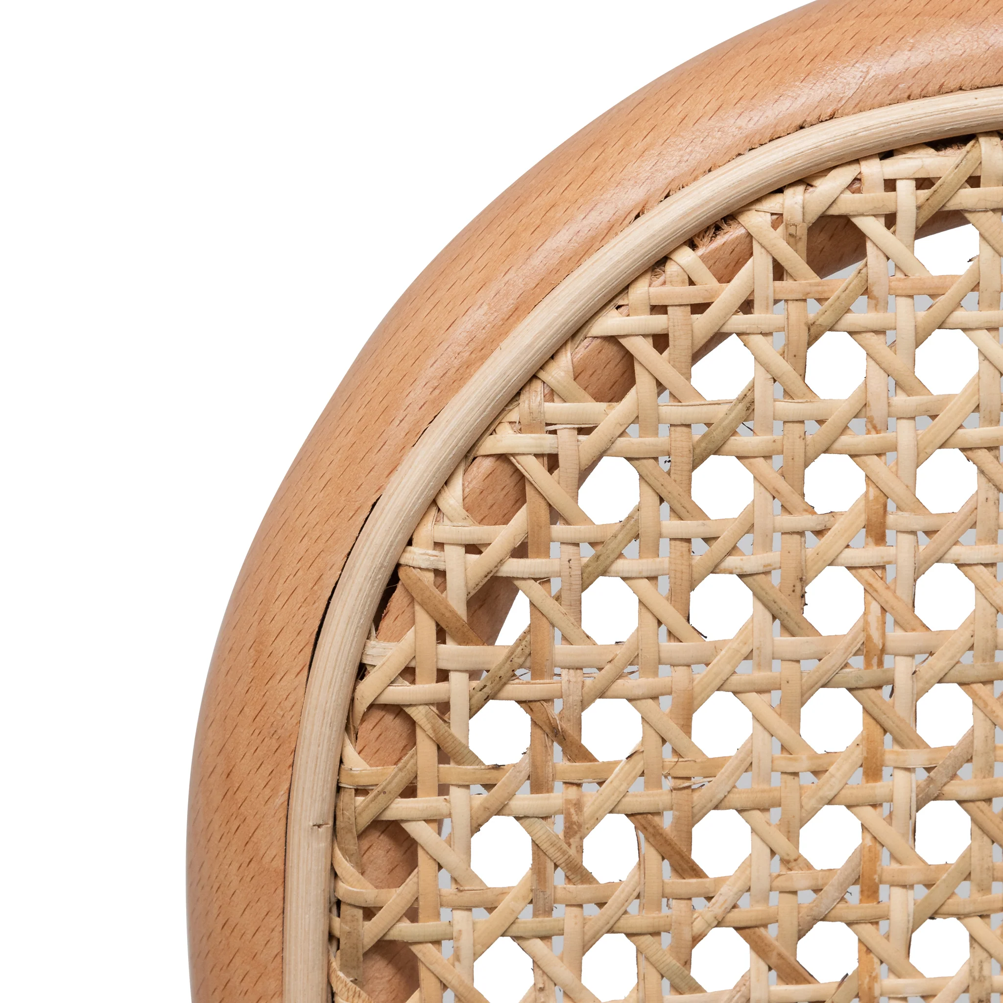 Ex Display - Bonilla Black Cushion Dining Chair - Natural Frame and Rattan - Image 8
