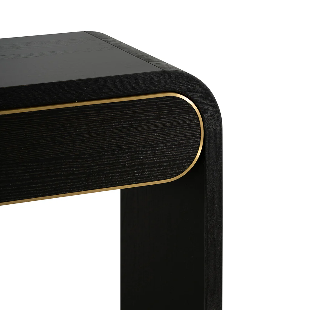 Boran 1.5m Console Table - Textured Espresso Black - Image 10