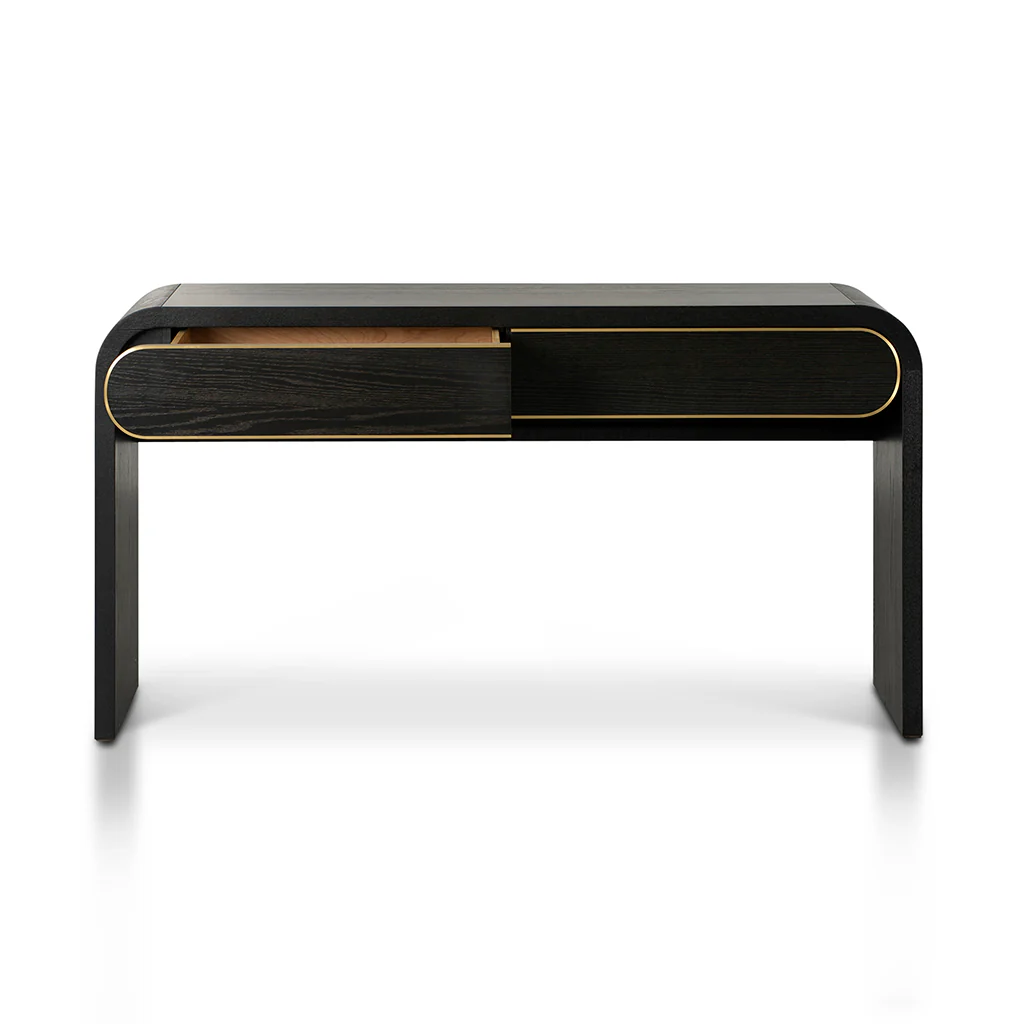 Boran 1.5m Console Table - Textured Espresso Black - Image 8