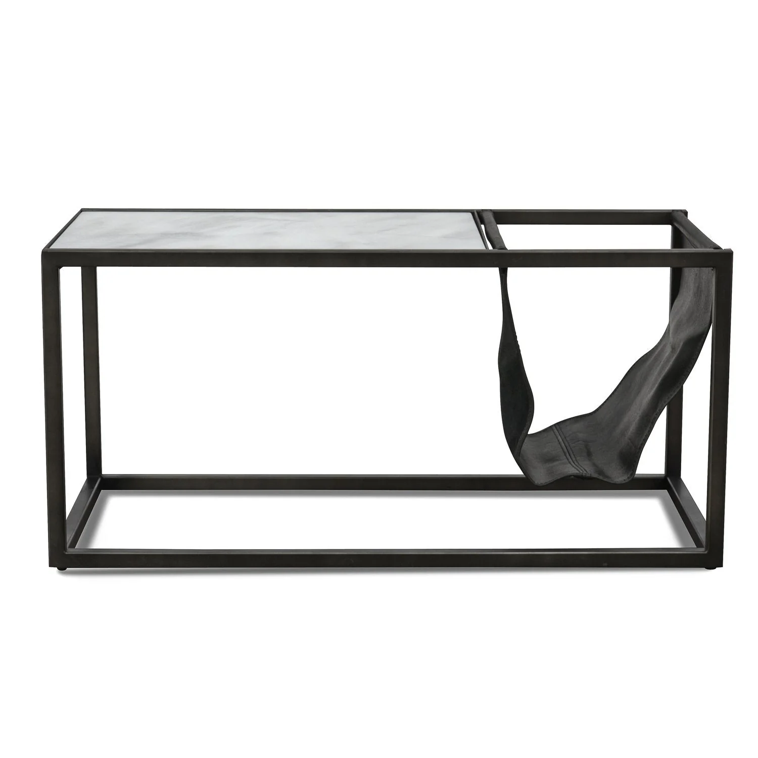 Ex Display - Brandon 80cm White Marble Coffee Table - Image 2