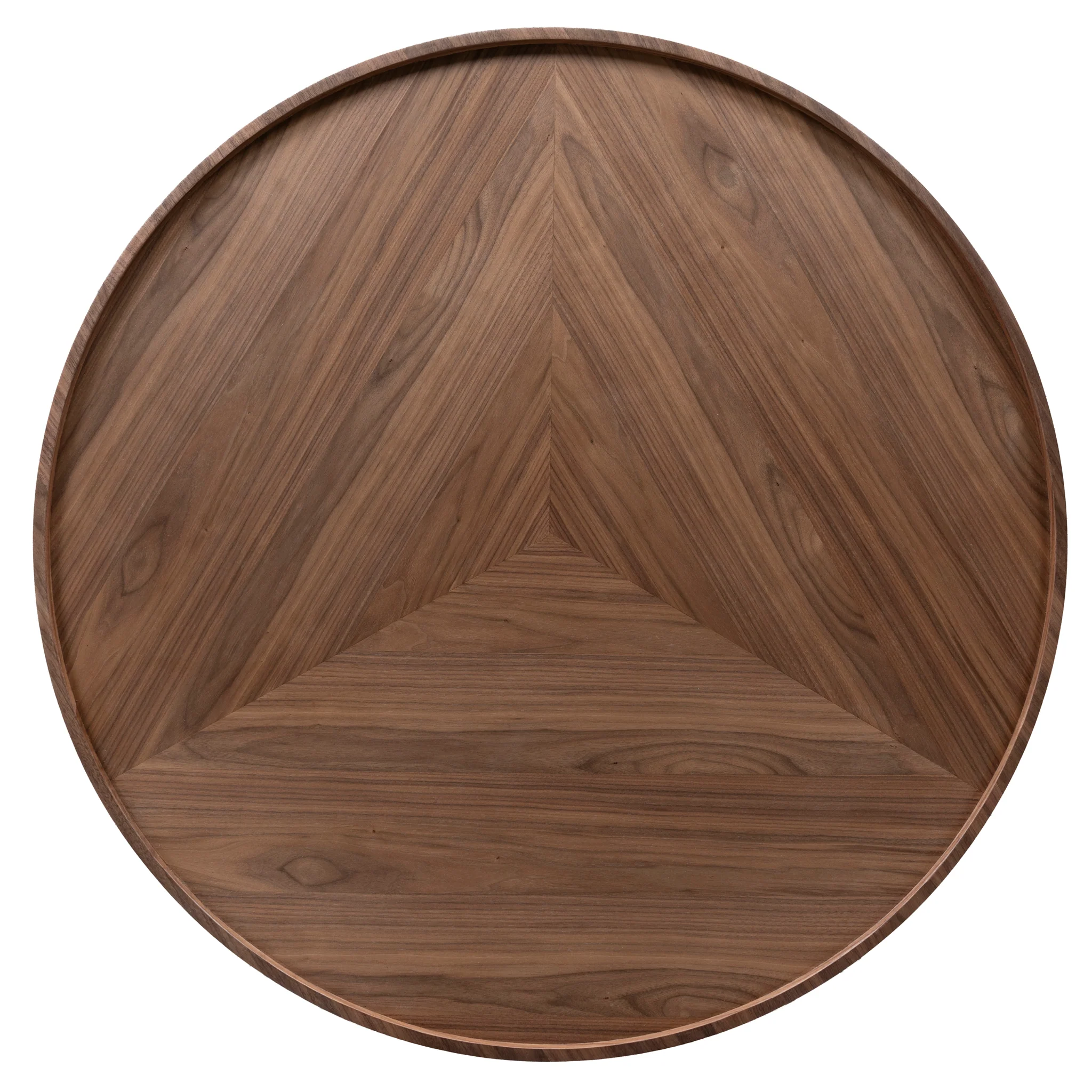 Brenda 1.1m Wooden Round Coffee Table - Walnut - Image 14