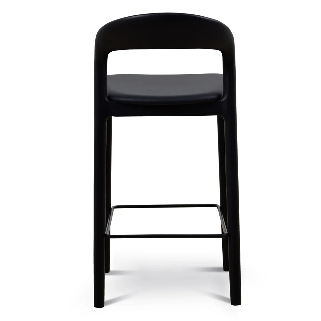 Ex Display - Caspar 65cm Bar Stool - Full Black - single - Image 22